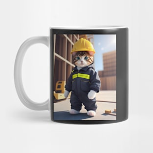 Working cat - Modern digital art Mug